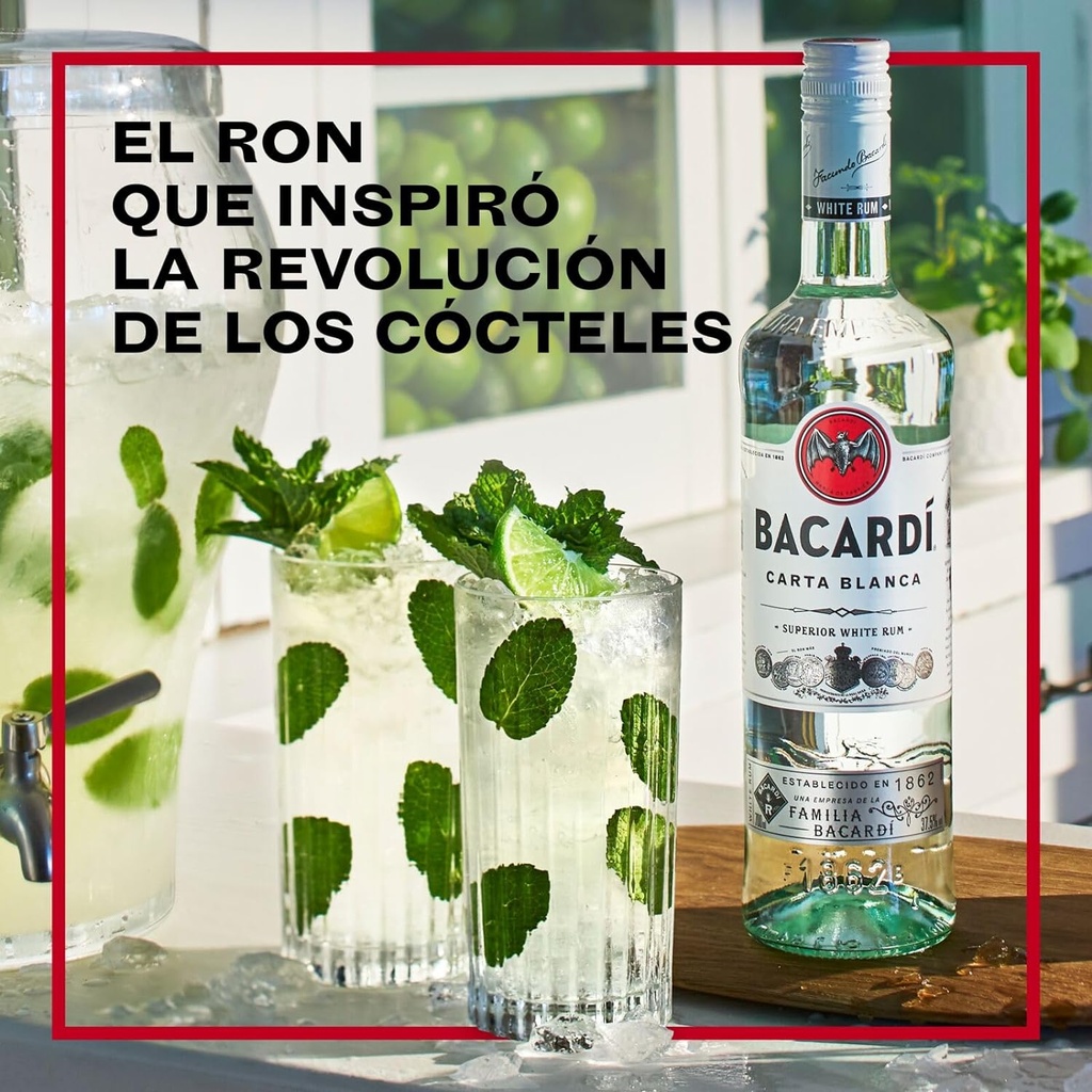 Ron BACARDI Blanco 37,5º 1L