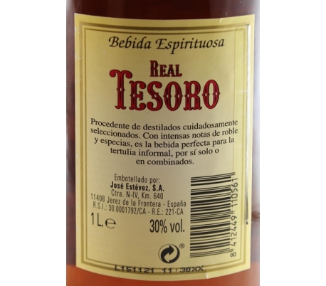 Brandy SOLERA REAL TESORO (Espirituoso) **1L**