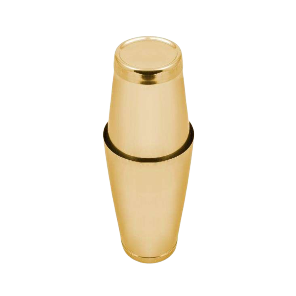Coctelera Boston Doble Vaso Dorada KT