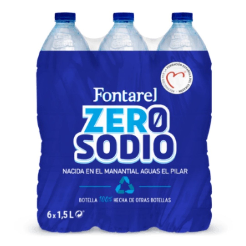 Agua FONTAREL Zero Sodio 1,5L x 6