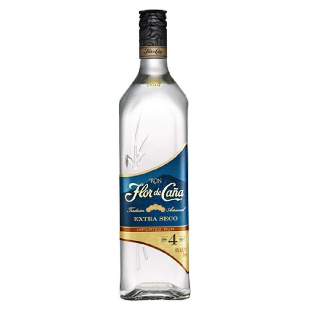 Ron FLOR DE CAÑA 4 AÑOS EXTRA SECO BLANCO