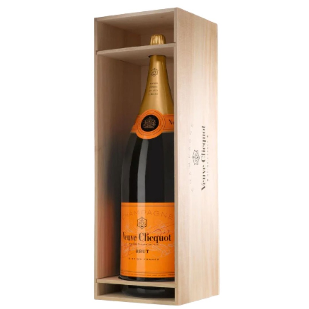Champagne VEUVE CLICQUOT YELLOW LABEL ESTUCHE MADERA  15L