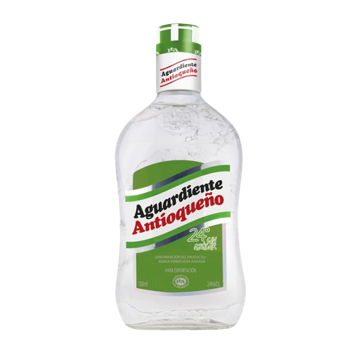 [AA7003] Aguardiente ANTIOQUEÑO SIN AZUCAR (24º tapón verde) 70cl