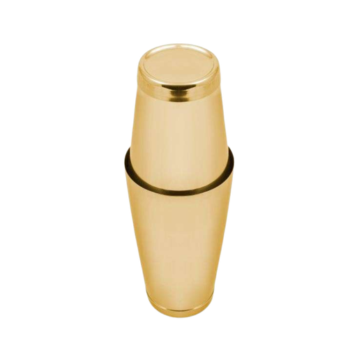 [CS0003] Coctelera Boston Doble Vaso Dorada KT