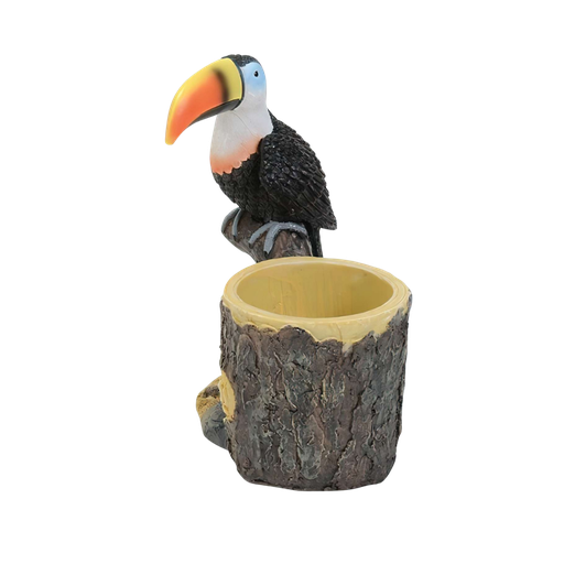 [001278] Soporte Vaso Tiki Tucán H24cm ø8cm KT