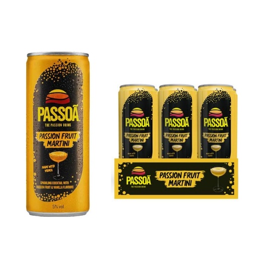 [10.1.0003] RTD PASSOA PASSION FRUIT MARTINI 25cl x 12