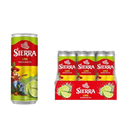 [13.1.0013] RTD SIERRA LIME MARGARITA 25cl x 12
