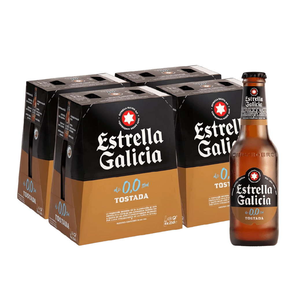 [700056] Cerveza ESTRELLA GALICIA 0.0 TOSTADA - NR 25cl 4x6 